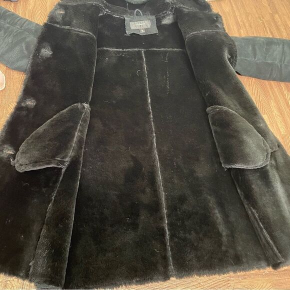 Colebrook Classics Genuine Suede Leather Faux Fur Lined Hooded Jacket Small - Picture 7 of 10